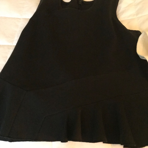 2 XL sleeveless knit JCrew tops black and ivory - Picture 2 of 2
